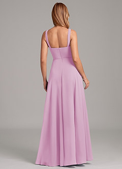 Azazie Shaude Bridesmaid Dresses Candy Pink A-Line Pleated Chiffon Dress image2