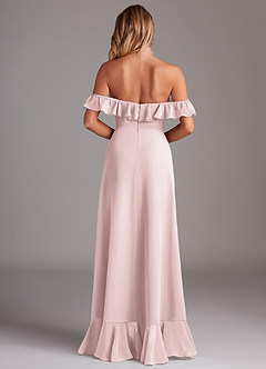Azazie Lyra Bridesmaid Dresses Blushing Pink A-Line Chiffon Convertible Dress image7