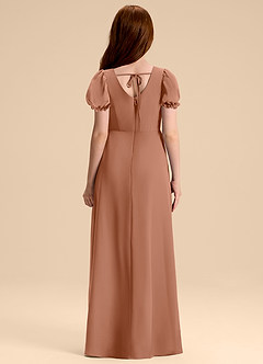 Azazie Priya Junior Bronzer A-Line Blouson Chiffon Dress image2