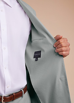 front Miles Light Grey Seersucker Suit Jacket
