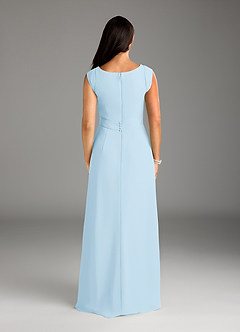Azazie Bettina Mother of the Bride Dresses Sky Blue A-Line Lace Chiffon Dress image4