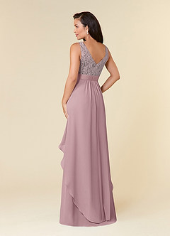 Azazie Xella Mother of the Bride Dresses Dusty Rose A-Line Lace Chiffon Dress image3