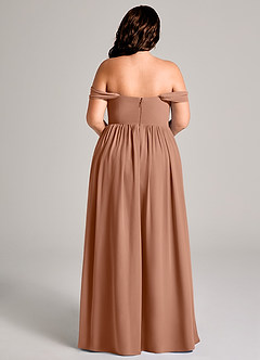 Azazie Calianna Bridesmaid Dresses Bronzer A-Line Off the Shoulder Chiffon Convertible Dress image15