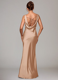 Azazie Rylina Bridesmaid Dresses English Rose Mermaid Stretch Satin Dress image5