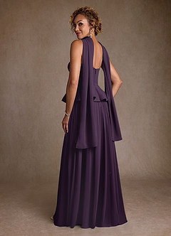 Azazie Josabeth Moeder van de bruid jurken A-Lijn Jurk van Chiffon Geplooid Pruim image6