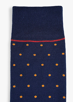 front Herrensocken mit kontrastierendem Polka Dot-Muster