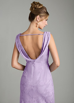 Azazie Kieryn Bridesmaid Dresses Lilac Mermaid Pleated Floral Burnout Dress image8