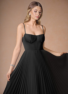 Anita Black Pleated Maxi Dress image6