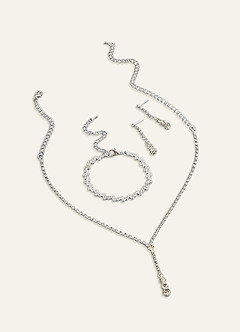 Falling Rhinestone Jewelry Set