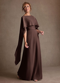 Azazie Marilla Suknie dla Matki Panny Młodej Linia A Pofałdowany Szyfon Długość podłogi Sukienka image2