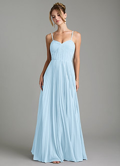 Azazie Teagan Bridesmaid Dresses Sky Blue A-Line Sweetheart Neckline Chiffon Dress image4