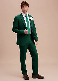 front Ethan Emerald Refined Weave Suit Jacket