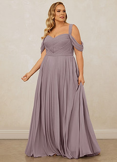 Christian Siriano Bridal for Azazie 1013 Brautjungfernkleider A-Linie Schulterfrei Chiffon Kleid Dämmerung image13