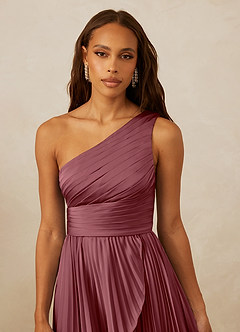 Christian Siriano Bridal for Azazie 1008 Bridesmaid Dresses Desert Rose A-Line One Shoulder Stretch Satin Dress image8