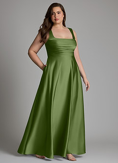 Azazie Azaria Bridesmaid Dresses Juniper A-Line Corset Stretch Satin Dress image11