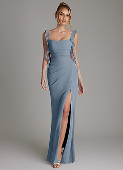 Azazie Jessamine Bridesmaid Dresses Twilight Mermaid Corset Chiffon Dress image1