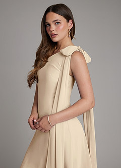 Azazie Monique Suknie dla druhen Linia A Jedno ramię Szyfon Do ziemi Sukienka image5