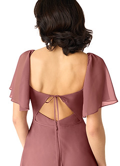 Azazie Chloe Bridesmaid Dresses Amethyst A-Line Sweetheart Neckline Chiffon Dress image3