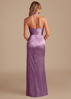 Azazie Jemma Robes de demoiselle d'honneur Robe Fourreau en Satiné métallisé Plissée Glycine image7