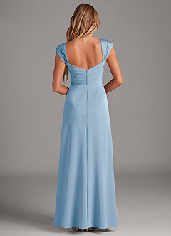 Azazie Laila Bridesmaid Dresses Powder Blue A-Line Sweetheart Neckline Stretch Satin Dress image2
