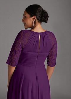 Azazie Gracelyn Kleider für die Brautmutter A-Linie Spitze Kleid Traube image5