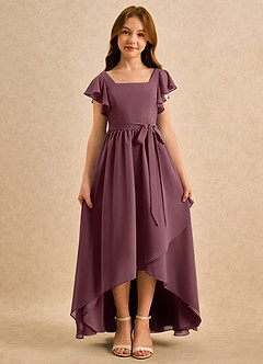 Azazie Milly Girls Formal Flower Girl Klänningar Klä A-Line i Chiffong Plisserad image5