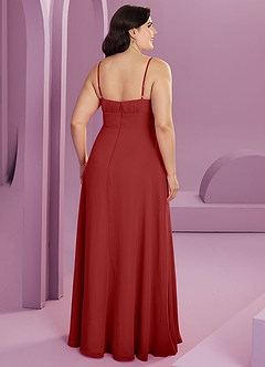 Barbie ♥ Azazie Bridesmaid Dresses Rust A-Line with Pockets Chiffon Dress image8