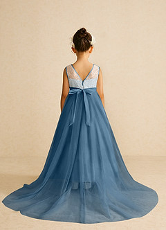 Azazie Tay Flower Girl Dresses Bermuda A-Line Sequins Tulle Dress image2