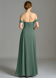 Azazie Oasis Bridesmaid Dresses Sea Moss A-Line with Pockets Chiffon Dress image8