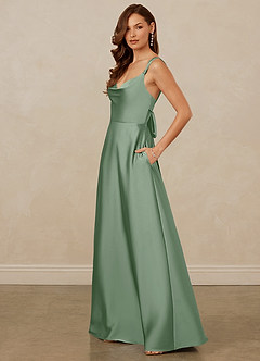 Christian Siriano Bridal for Azazie 1001 Bridesmaid Dresses Matcha A-Line Sweetheart Neckline Stretch Satin Dress image4