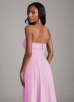 Azazie Lucienne Bridesmaid Dresses Candy Pink A-Line Strapless Chiffon Convertible Dress image7