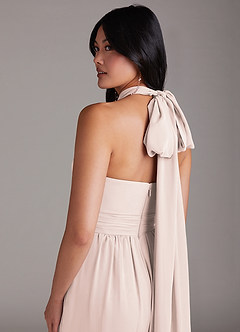 Azazie Lamara Bridesmaid Dresses Rose Petal Off the Shoulder Chiffon Convertible Jumpsuit image11
