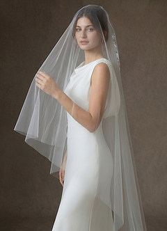 front Lace Appliqué Seraphina Chapel Veil