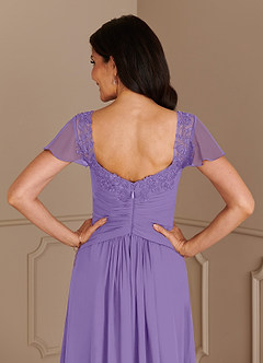 Azazie Gwenyth Abiti per la Madre della Sposa Abito A-Line in Chiffon Pizzo Tahiti image7