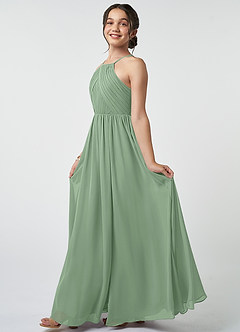 Azazie Leighton Matcha de Gasa/ Chiffon de Mono con Plisado image4