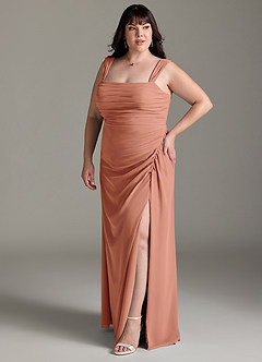 Azazie Jesaphine Bridesmaid Dresses MAI TAI Sheath Bow Chiffon Dress image11