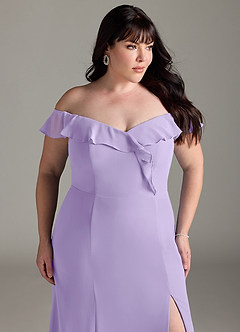 Azazie Sophie Bridesmaid Dresses Lilac A-Line Off the Shoulder Chiffon Convertible Dress image21