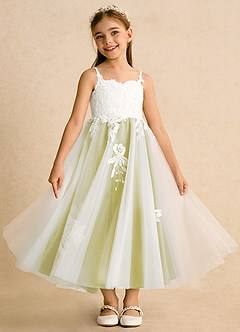 Azazie Coraline Flower Girl Klänningar Klänning A-Line i Spets image3