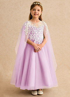 Azazie Dandelion Flower Girl Dresses Candy Pink Ball-Gown Lace Dress image7