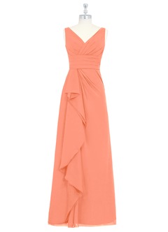 Azazie Julianna Bridesmaid Dresses Sunset A-Line Chiffon Dress image6