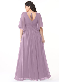 Azazie Temeka Bridesmaid Dresses Wisteria A-Line Ruched Chiffon Dress image8