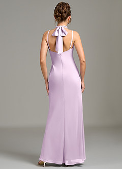 Azazie Cassiana Bridesmaid Dresses Frosted Lilac Mermaid Pleated Chiffon Dress image6