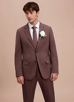 front Ethan Espresso Refined Weave Suit Jacket