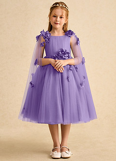 Azazie Staria Flower Girl Dresses Tahiti Ball-Gown Ruched Tulle Dress image1