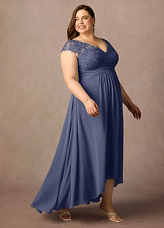 Azazie Irmeli Mother of the Bride Dresses Stormy A-Line Lace Chiffon Dress image10