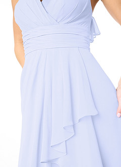Azazie Aviv Brautjungfernkleider A-Linie Plissee Chiffon Kleid Lavendel image4