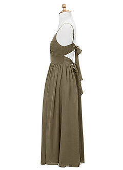Azazie Zeya Junior Willow Green A-Line Chiffon Dress image9