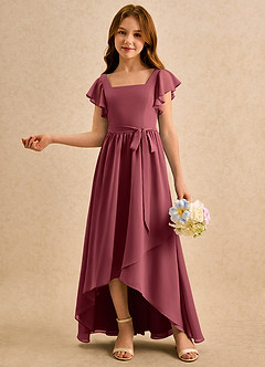 Azazie Milly Girls Formal Flower Girl Klänningar Klä A-Line i Chiffong Plisserad image4