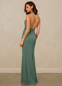 Christian Siriano Bridal for Azazie 1018 Bridesmaid Dresses Eucalyptus Sheath Pleated Mesh Dress image2