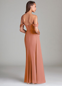 Azazie Amyra Jurken voor bruidsmeisjes Converteerbaar Jurk van Chiffon met Kolom Off the Shoulder Meer Gesneden image5